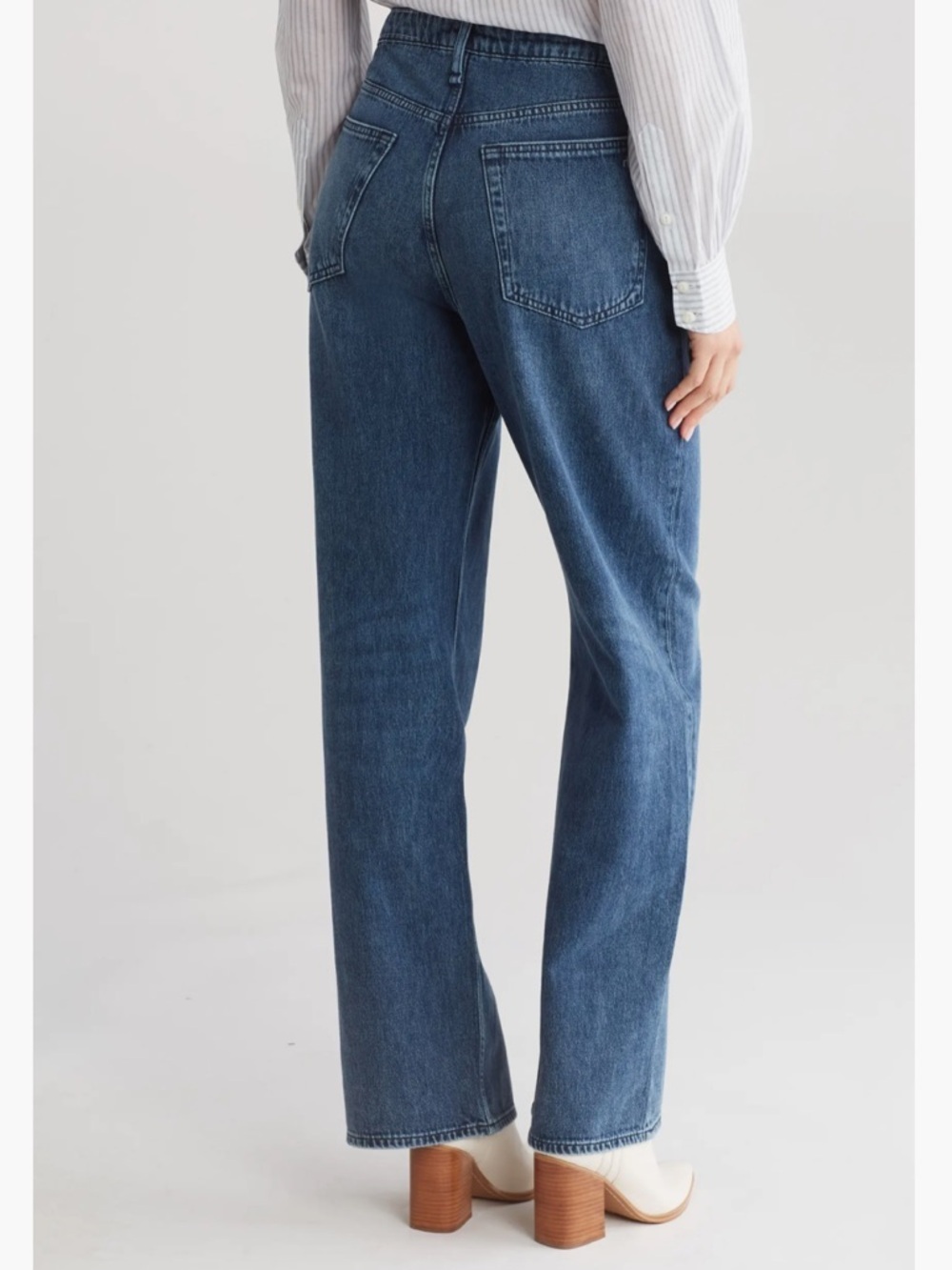rag & bone Logan Mid Rise Wide Leg Jeans in Charlock NWT - Picture 2 of 12